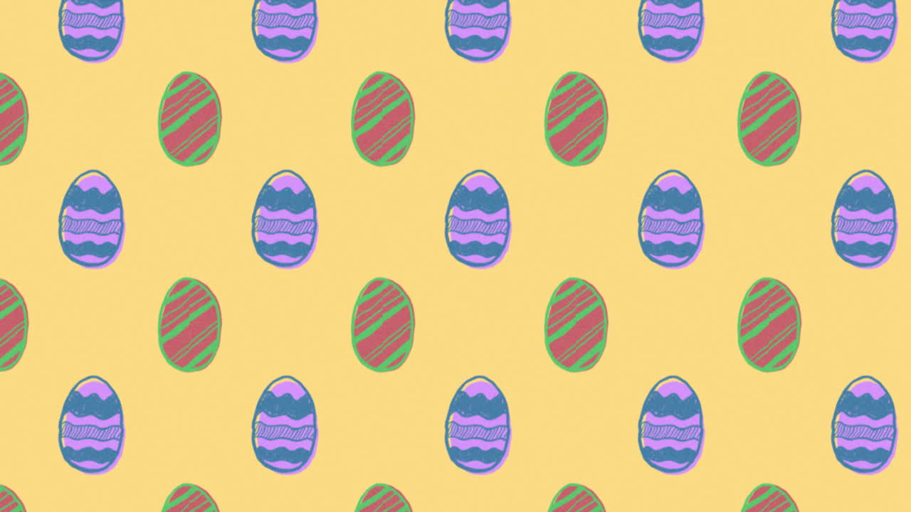 Cute Easter Egg Pattern animation 4k