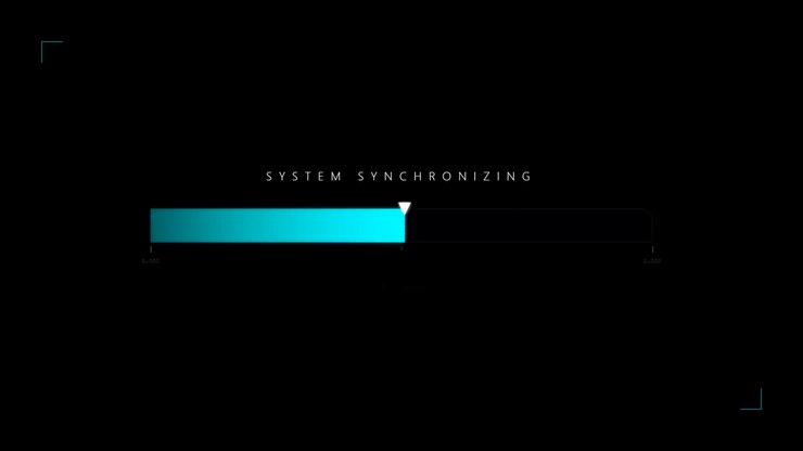 Digital statuslinje, der indlæser og synkroniserer systemet