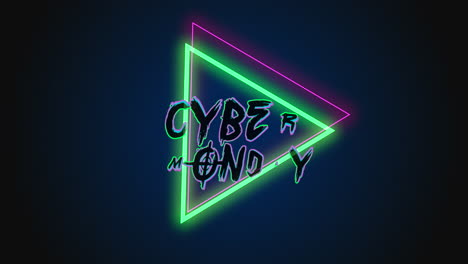 Cyber-Monday-text-with-neon-triangles-on-black-gradient