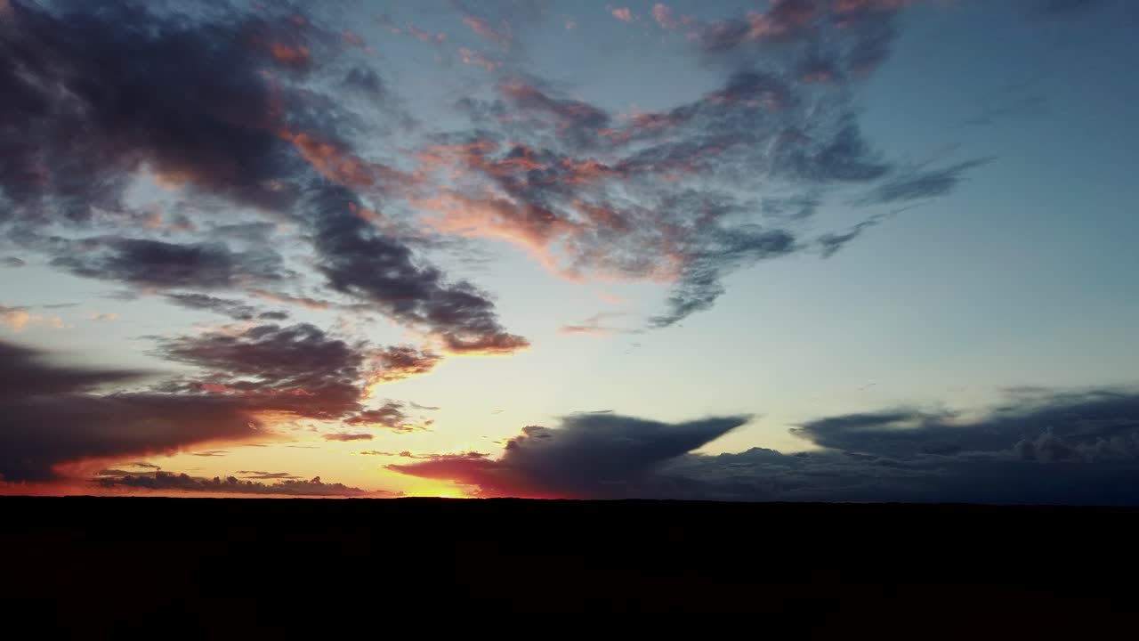 Red Orange Sunset Sky Video 4k Dark Red Purple Sunset Sky Cloud Evening Clouds Moving Away Rolling Dark Sunset Clouds Aerial Dron Shot