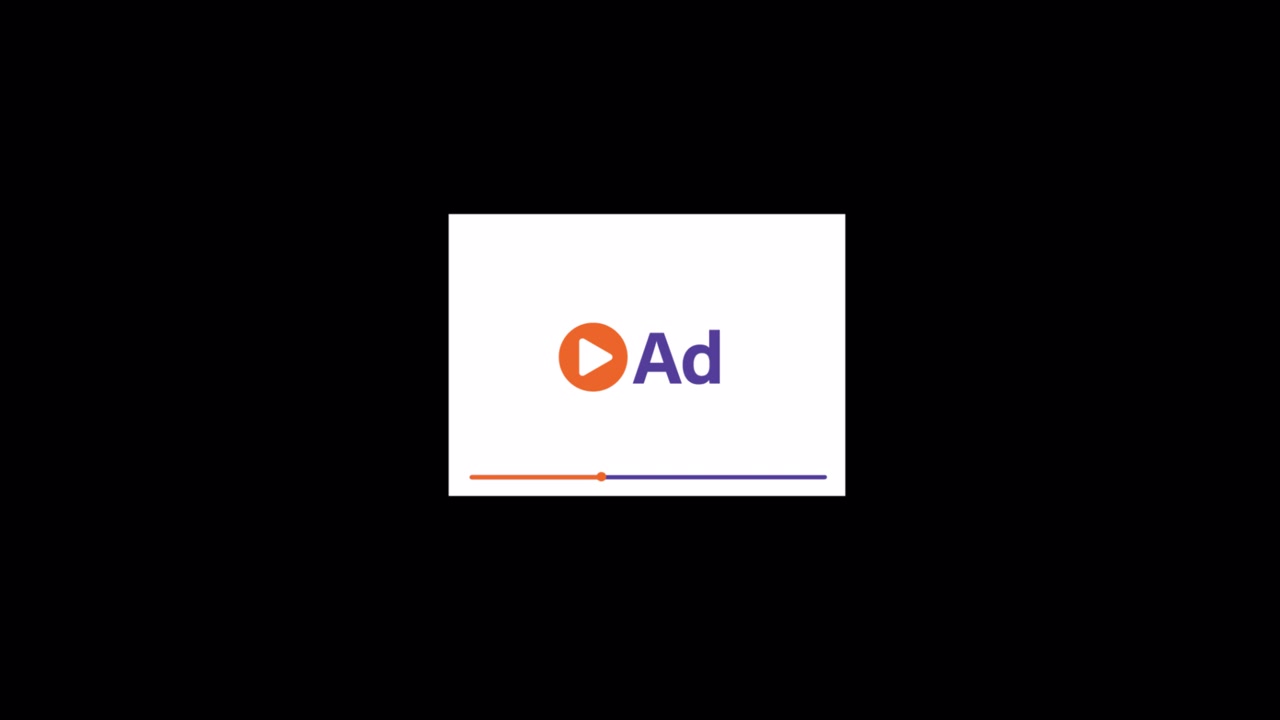 Digital Ad Interface with Play Button and Progress Bar