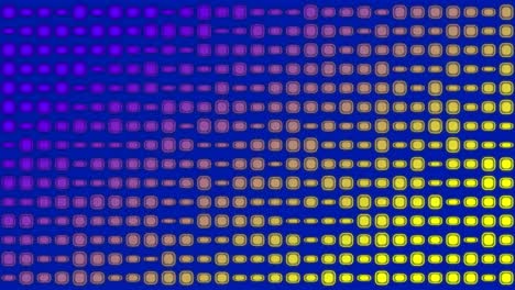 animación de filas de discos verdes parpadeantes sobre un fondo azul
