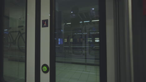 train station interior at night