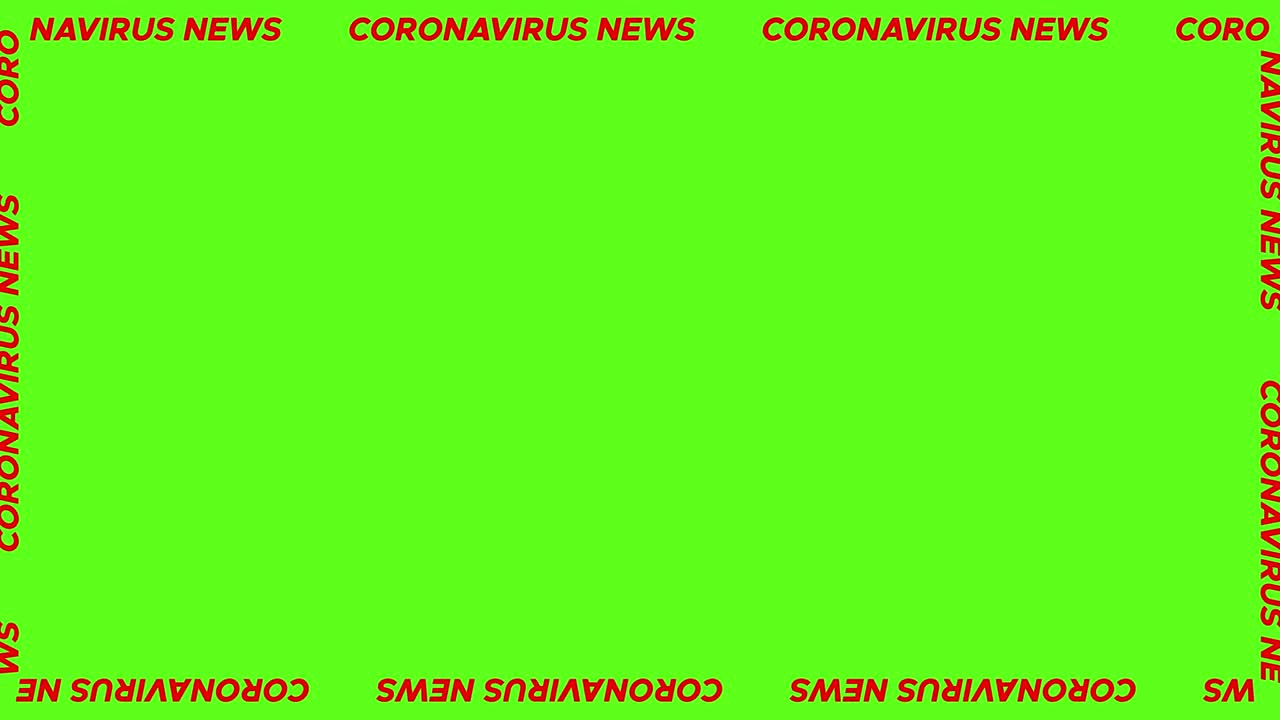 코로나 바이러스 뉴스 움직이는 텍스트 프레임