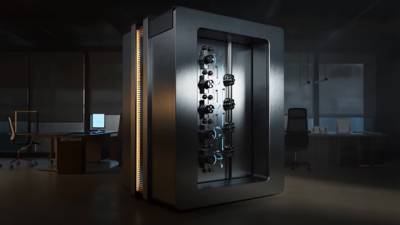 Modern Security Vault in a Contemporary Office