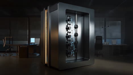 modern security vault in a contemporary office