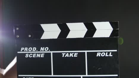 clapperboard for movie production