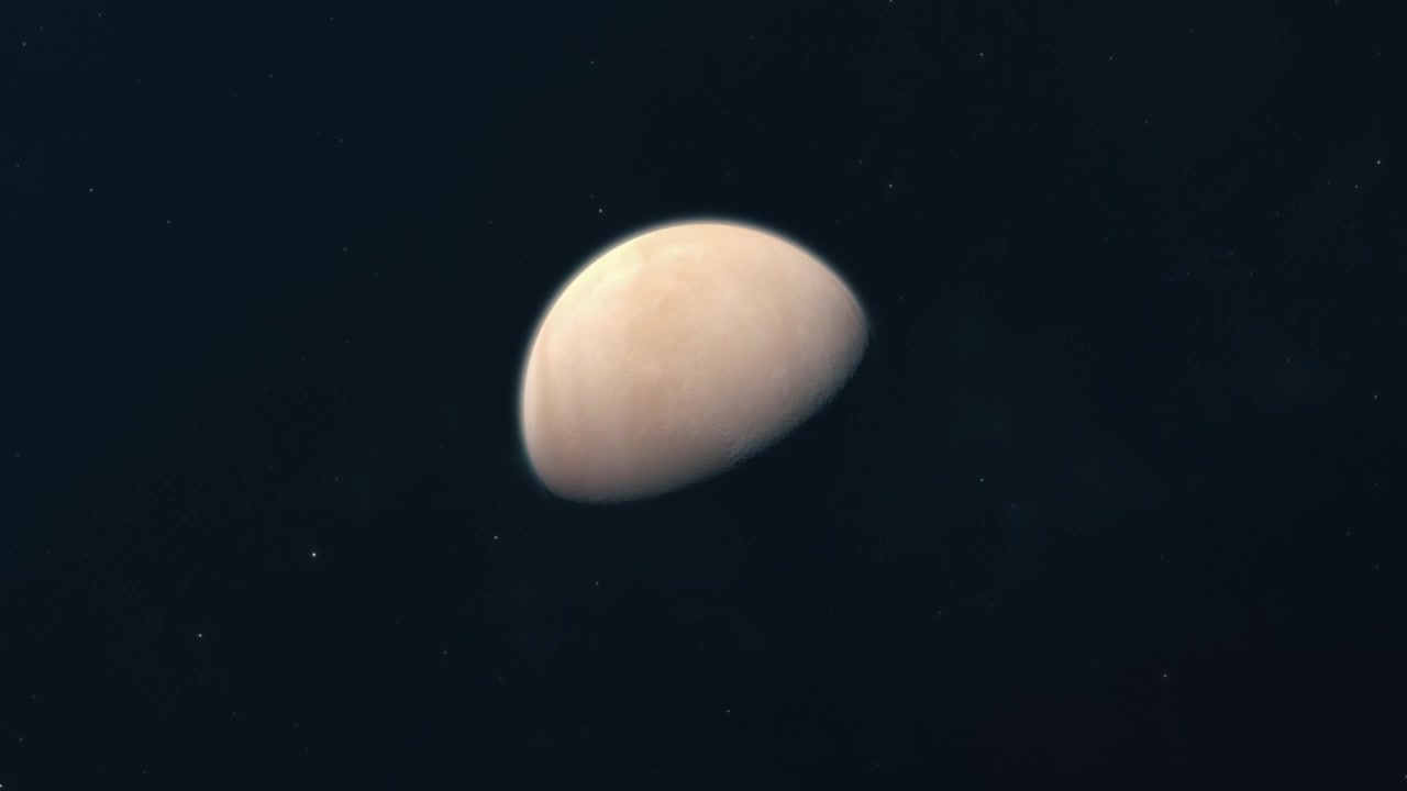 Slow Tilt Down to Reveal the Planet of Venus