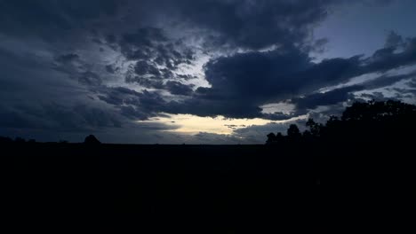 timelapse dramatic sky with storm clouds in african nature landscape