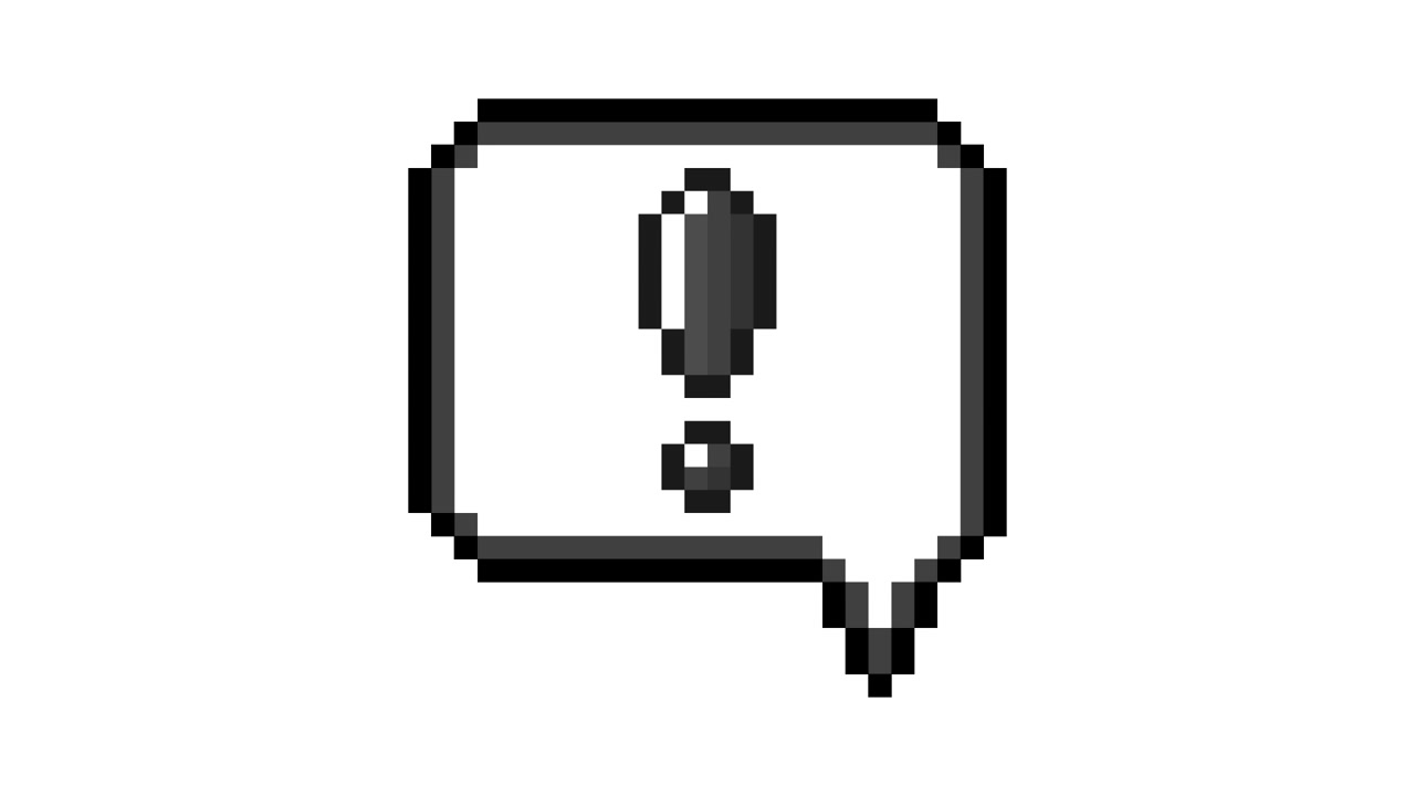 Pixel Art Pop-up Icon Animation with Exclamation mark in Speech Bubble (6).mov