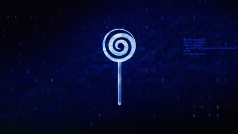 lollipop candie symbol abstract digital pixel noise glitch error video damage signal loop 4k