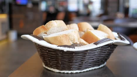 basket of baguette slices