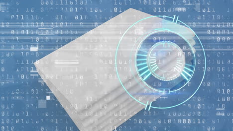 animation of scope scanning over disk storage and binary coding