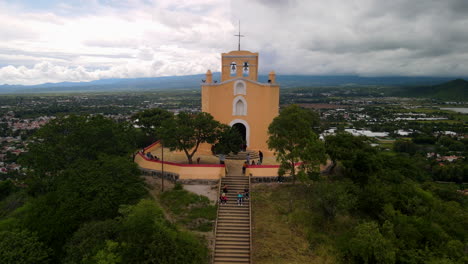 back view of unesco world heritage site in mexico