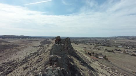 Overflight-on-large-rock-formation-in-Colorado