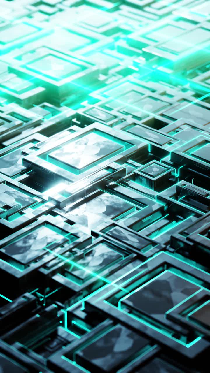 4K vertical animation. Abstract background with glowing flowing lights