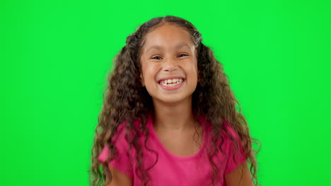 Green-screen,-youth-face-and-child-laugh-at-funny