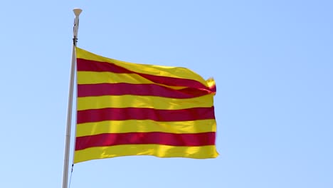 catalan flag waving in the wind