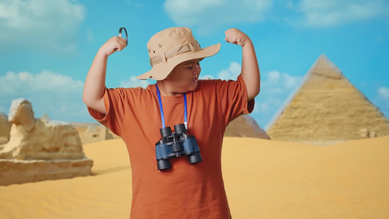 Young Explorer at the Pyramids