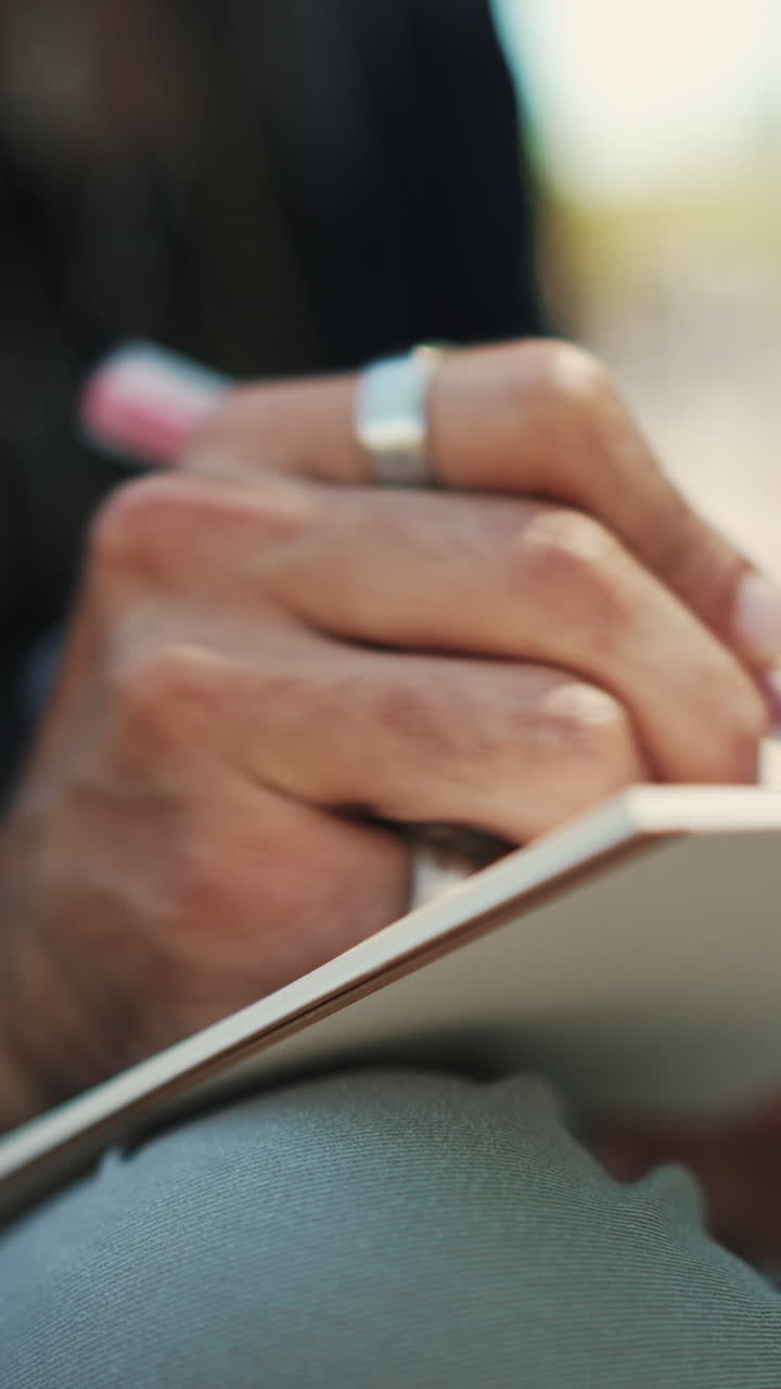 Hand Writing on Notebook