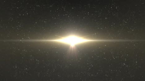 animación de puntos de luz en movimiento y estrellas sobre fondo negro