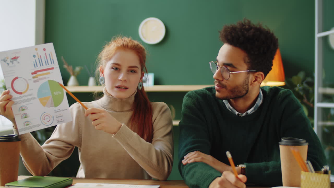 Business Meeting with Data Presentation