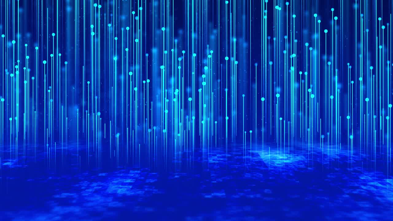 Abstract Digital Blue Background with Lines and Dots