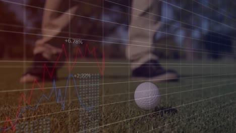 Animación-Del-Procesamiento-De-Datos-Sobre-Un-Jugador-De-Golf-Masculino-En-Un-Campo-De-Golf.