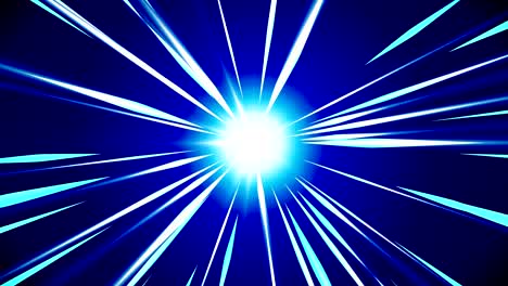 starburst rays in space. cartoon beam loop animation. future technology concept background. explosion star with lines.