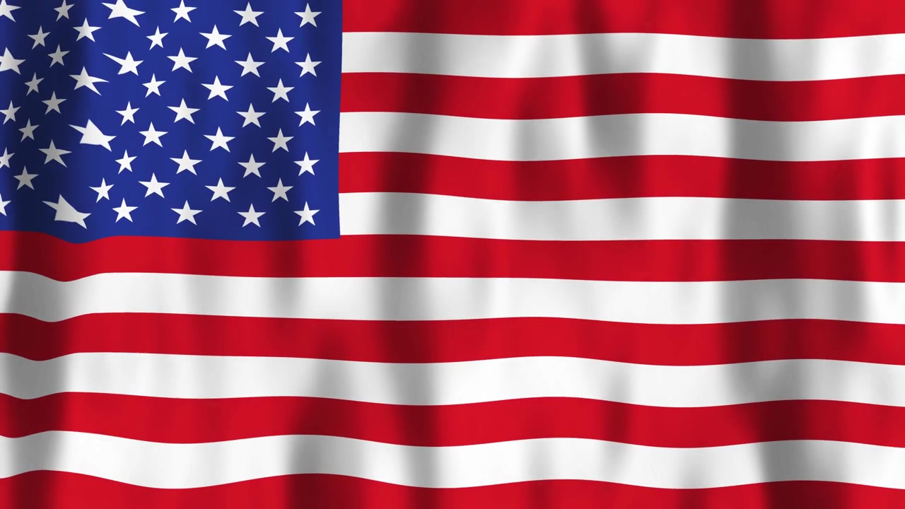 Viftende flagg fra Amerikas forente stater