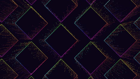 Rainbow-neon-squares-pattern-with-small-motion-dots-and-lines