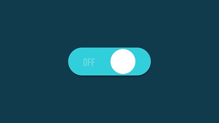 Digital Toggle Switch Turning On and Off