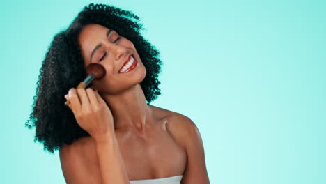 makeup, cosmetic and female with a brush