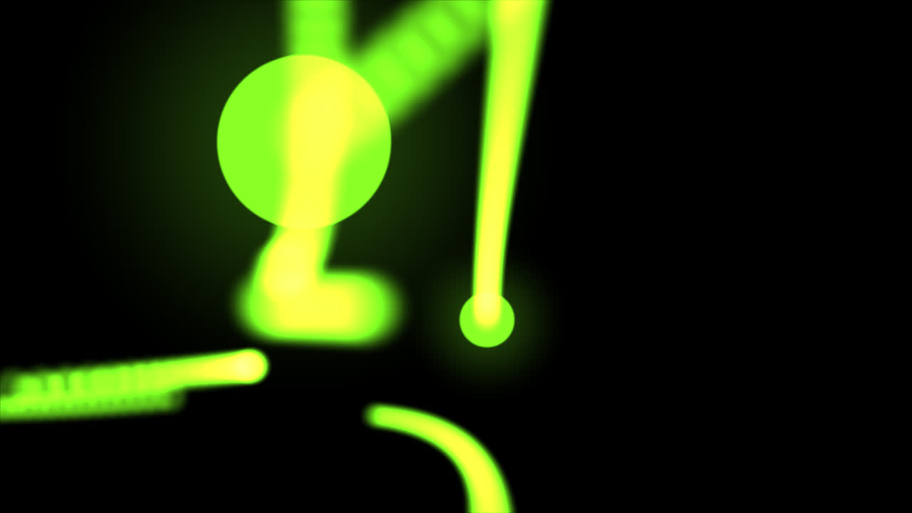 líneas y puntos verdes brillantes abstractos