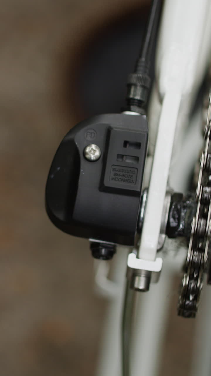 Close-up of Shimano Electronic Shifting Component