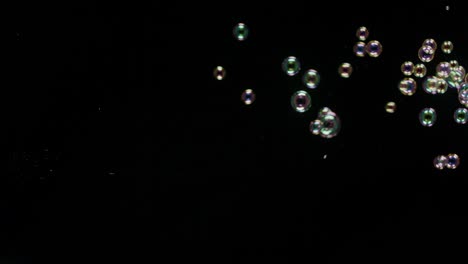 soup bubbles isolated on black background