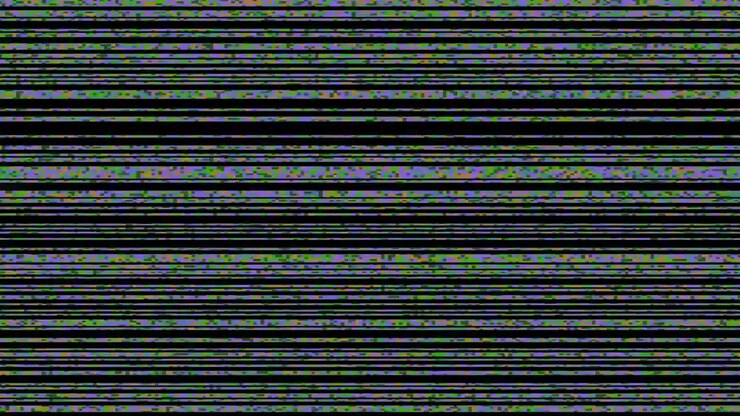 Digital Glitch Effect with Horizontal Lines and Noise