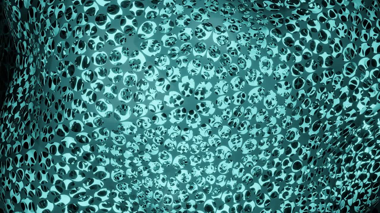 patrón geométrico 3d abstracto con colores turquesa y cian