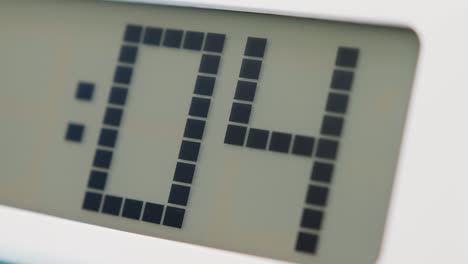 10 seconds countdown black numbers on digital clock.