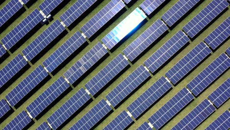 Blue-solar-panels.-Alternative-green-clean-source-of-energy.-Aerial-top-view