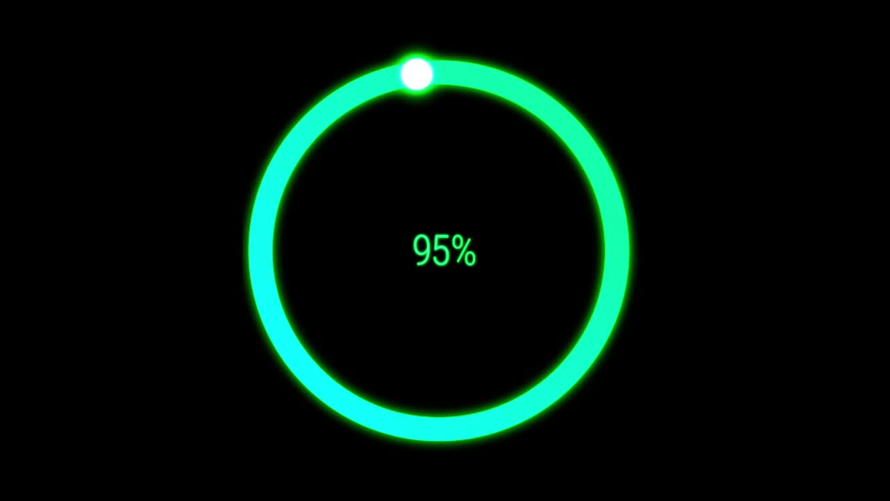 Animation colorful loading circle.