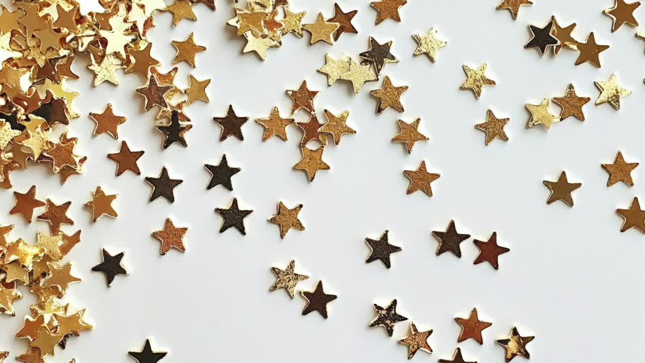 estrellas doradas sobre fondo blanco