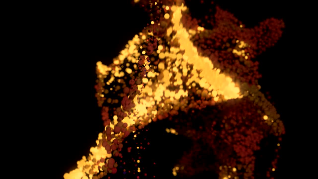 partículas abstractas brillantes y parpadeantes.