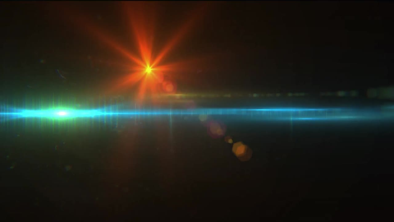 animación de rastros de luz y puntos sobre fondo negro