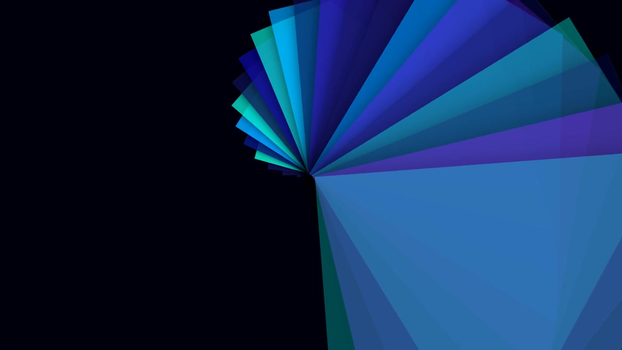 Abstract Motion Graphic of Rotating Blue Geometric Layers