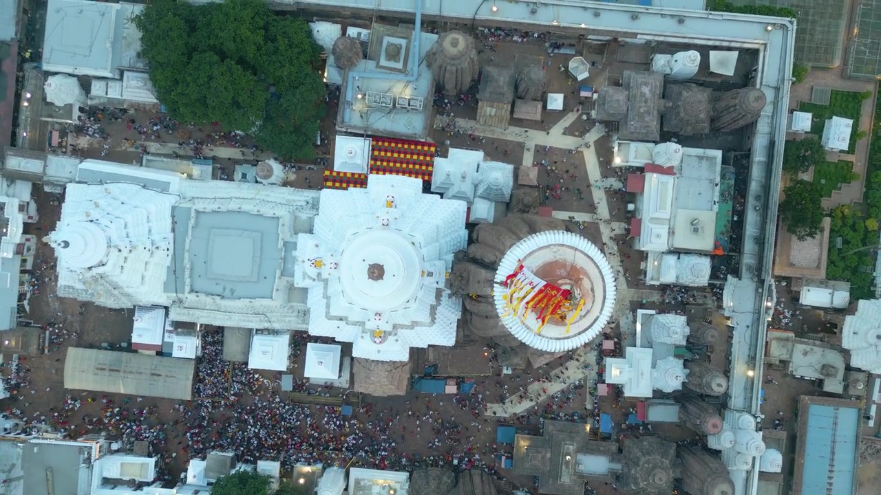 Vista aerea del Tempio di Sri Jagannath a Puri, Odisha.