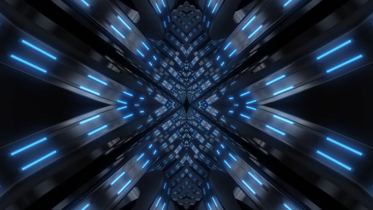 Futuristic Glowing Tunnel