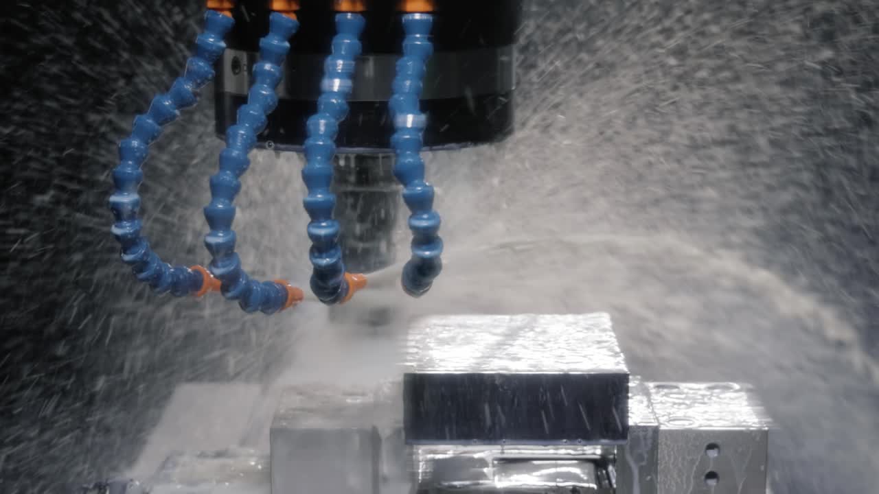 금속 가공 cnc 밀링 기계. 금속 절단 현대 가공 기술.