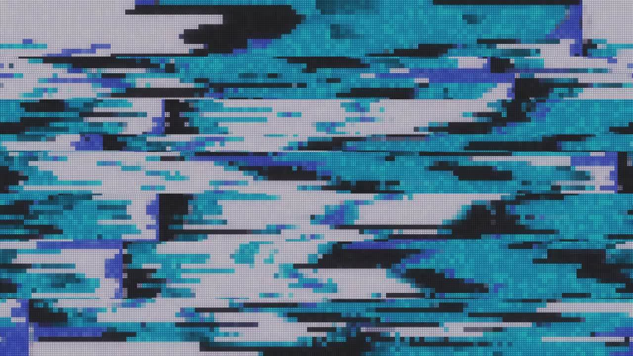 diseño único abstracto animación digital ruido de píxeles error de fallo daño de video