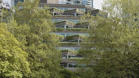 Edificio-De-La-Ciudad-Verde-Entre-Los-árboles-En-El-Centro-De-La-Ciudad-De-Vancouver